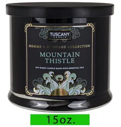 Tuscany Candle Homme + Heritage Collection Soy Candle, Mountain Thistle