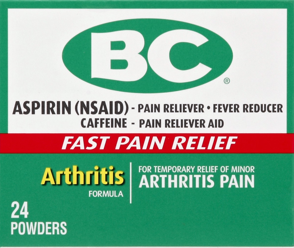 slide 4 of 4, BC Powder Arthritis Pain Reliever, Aspirin Dissolve Packs, 24 Count Powder Packets, 24 ct