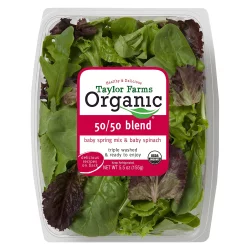 Taylor Farms Organic Baby Spring Mix & Baby Spinach Lettuces Package