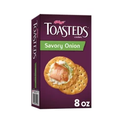 Kellogg's Toasteds Crackers, Toasted Crackers, Savory Onion