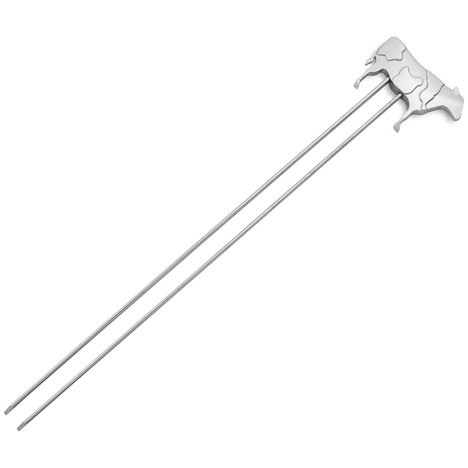 slide 1 of 1, Charcoal Companion Sur La Table Stainless Steel Cow Skewer, 1 ct