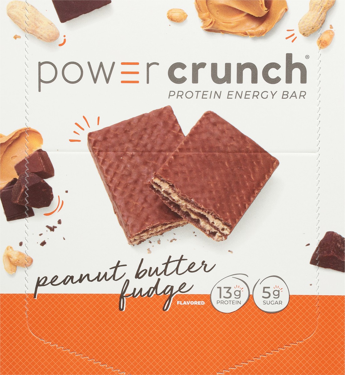 slide 9 of 9, Power Crunch Peanut Butter Fudge Flavored Protein Energy Bar 12 - 1.4 oz Bars, 12 ct