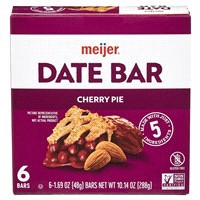 slide 29 of 29, Meijer Chewy Date Bar, Cherry Pie, 6 ct