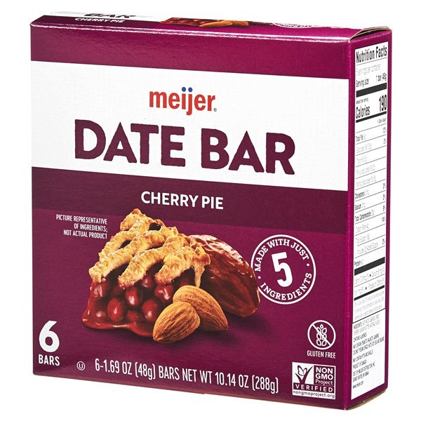 slide 13 of 29, Meijer Chewy Date Bar, Cherry Pie, 6 ct