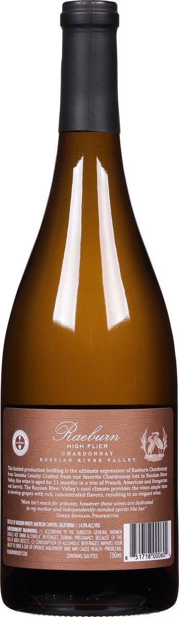 slide 2 of 11, Raeburn High Flier Russian River Valley Chardonnay 750 ml, 