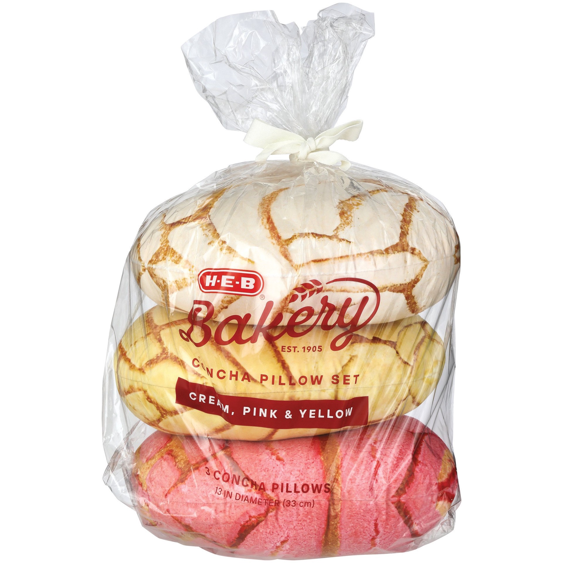 slide 1 of 1, H-E-B Brand SHop H-E-B Bakery Concha Pillow Set, 3 ct