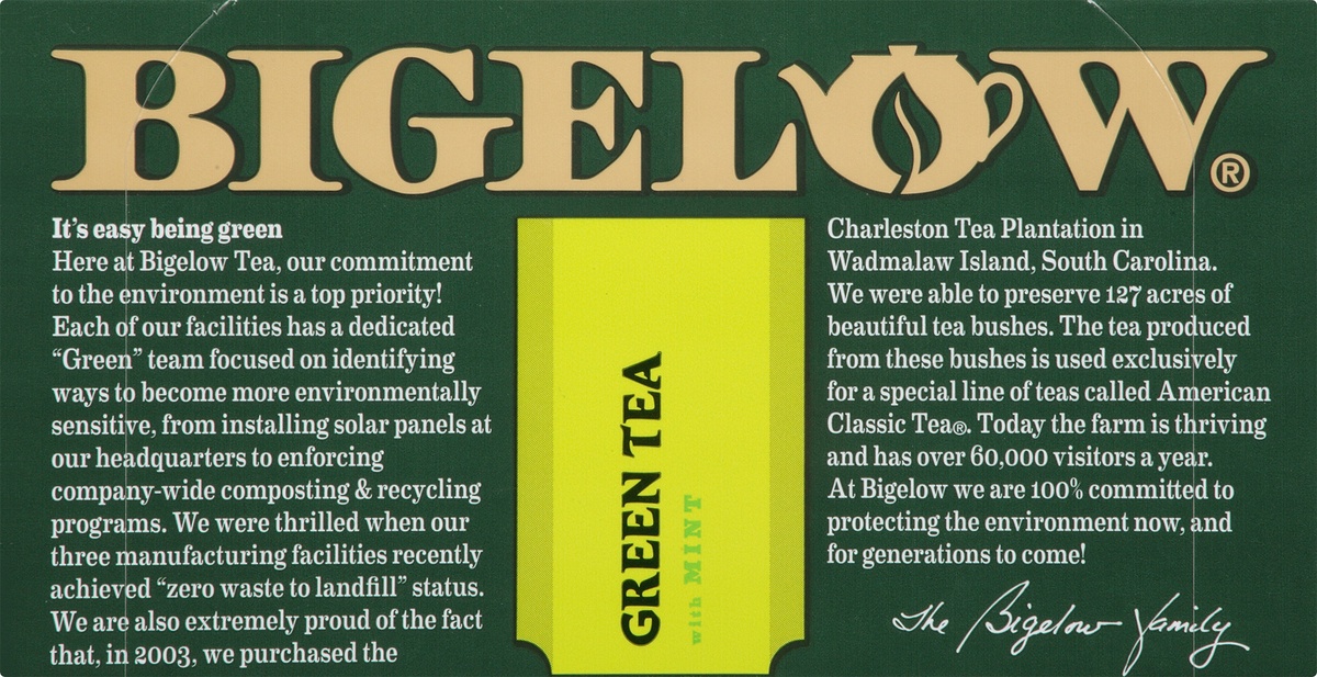 slide 5 of 9, Bigelow Green Tea With Mint Tea, 20 ct