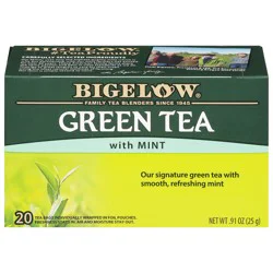Bigelow Green Tea with Mint 20 TB, 20 individually wrapped tea bags
