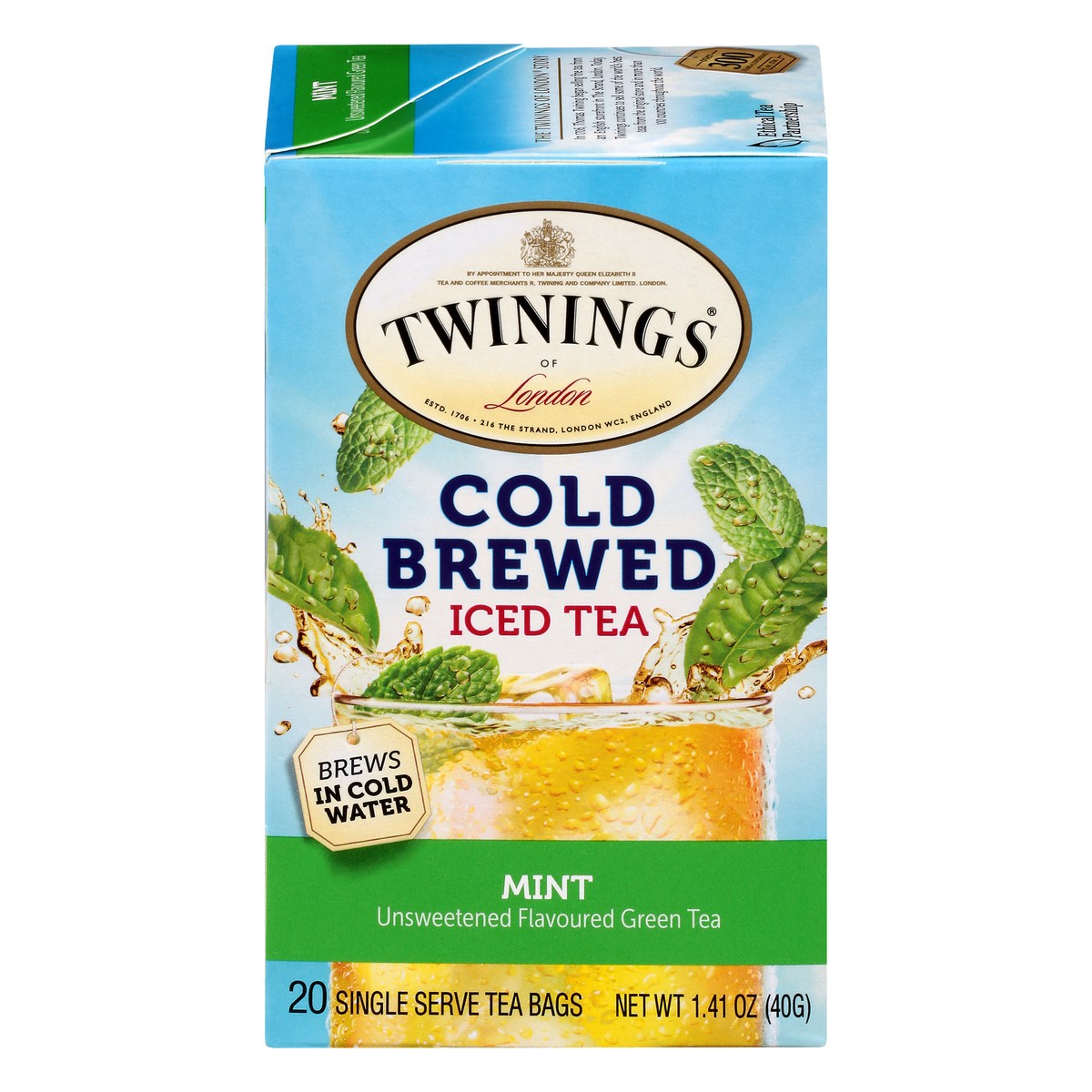 slide 1 of 7, Twinings Cold Brew Mint & Green Tea, 20 ct