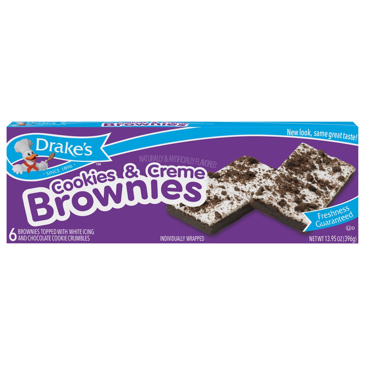 slide 1 of 9, Drake's Cakes, Drake's Family Pack Cookies and Creme Brownies, 6 ct; 13.95 oz