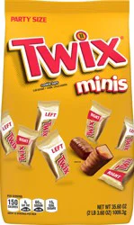 TWIX Caramel Minis Size Chocolate Cookie Bar Candy Bag, , 95 pieces - 35.6 oz