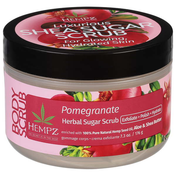 slide 1 of 1, Hempz Herbal Sugar Scrub, Pomegranate, 7.3 oz