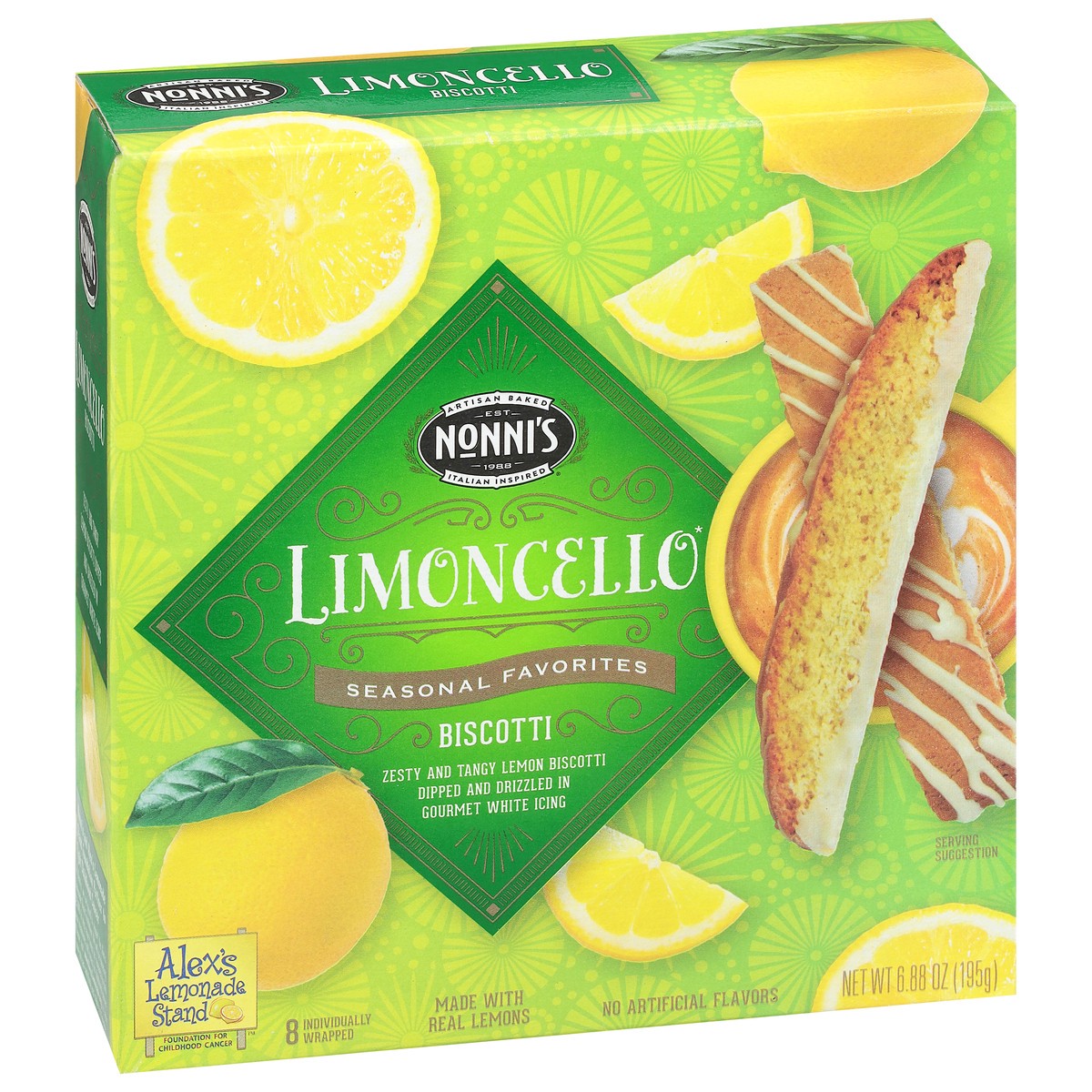 slide 3 of 9, Nonni's Nonni''s Limoncello Biscotti, 8-count carton 6.88 oz, 6.88 oz