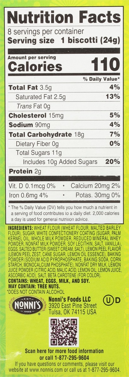 slide 4 of 9, Nonni's Nonni''s Limoncello Biscotti, 8-count carton 6.88 oz, 6.88 oz