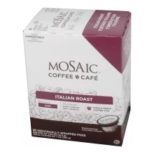 Mosaic Coffee Italian Roast Coffee Beans, 20 ct
