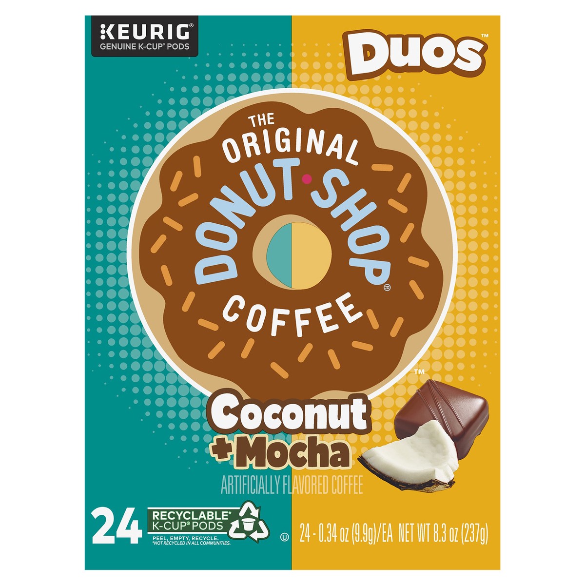 slide 1 of 1, The Original Donut Shop Coconut Mocha Keurig Single-Serve K-Cup Pods Medium Roast Coffee, 24 ct