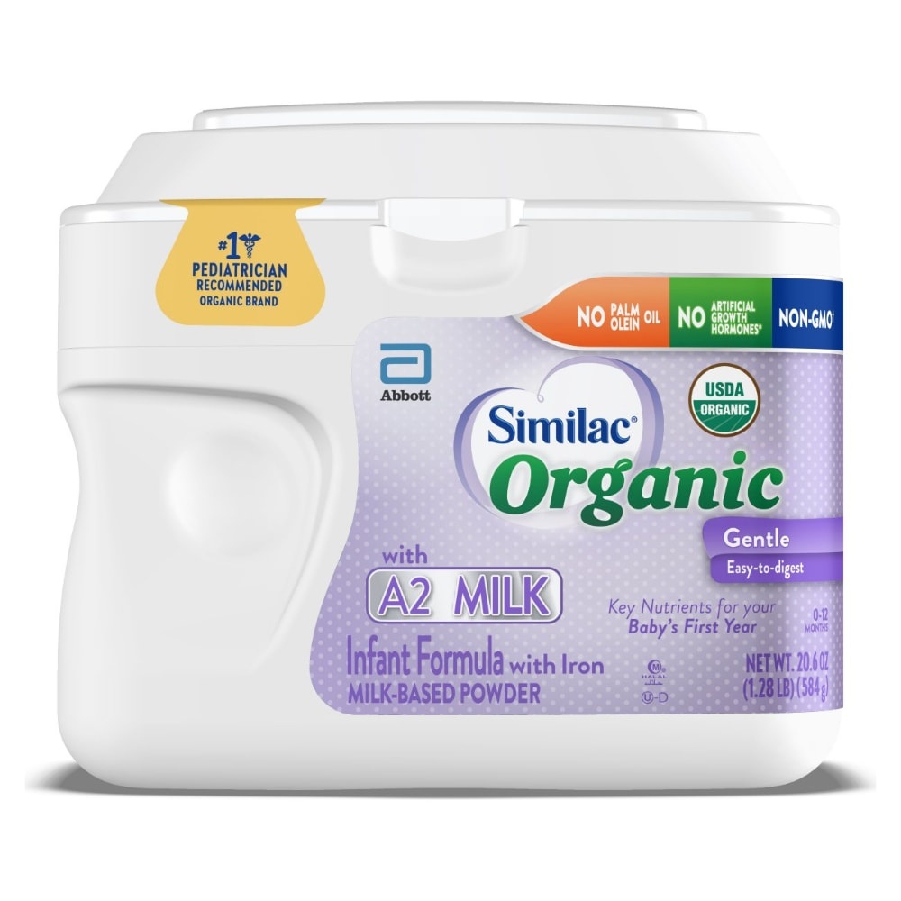 slide 1 of 9, Similac Organic Gentle Infant Formula Powder, 23.2 oz