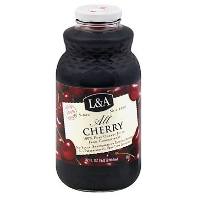 slide 1 of 1, L&A All Black Cherry Juice, 32 fl oz