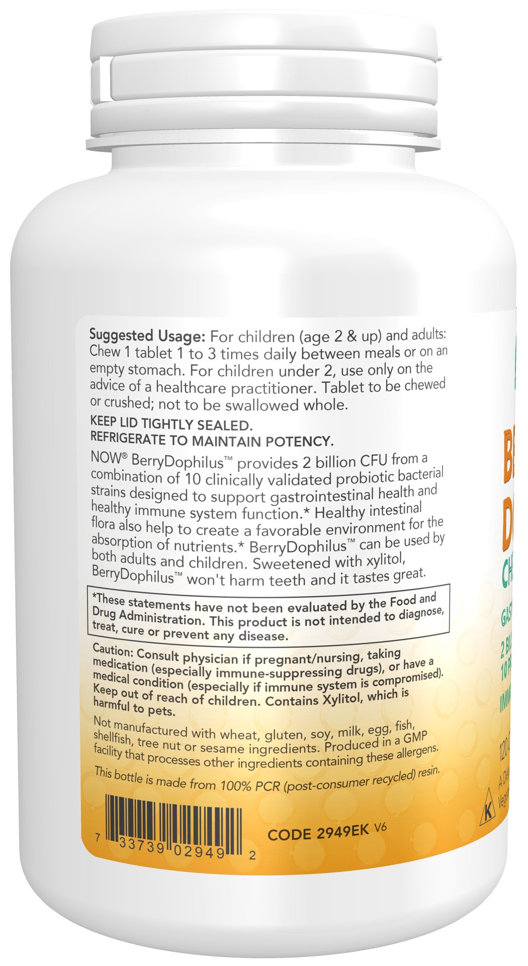 slide 3 of 4, NOW Kids BerryDophilus™ Kids - 120 Chewables, 120 ct