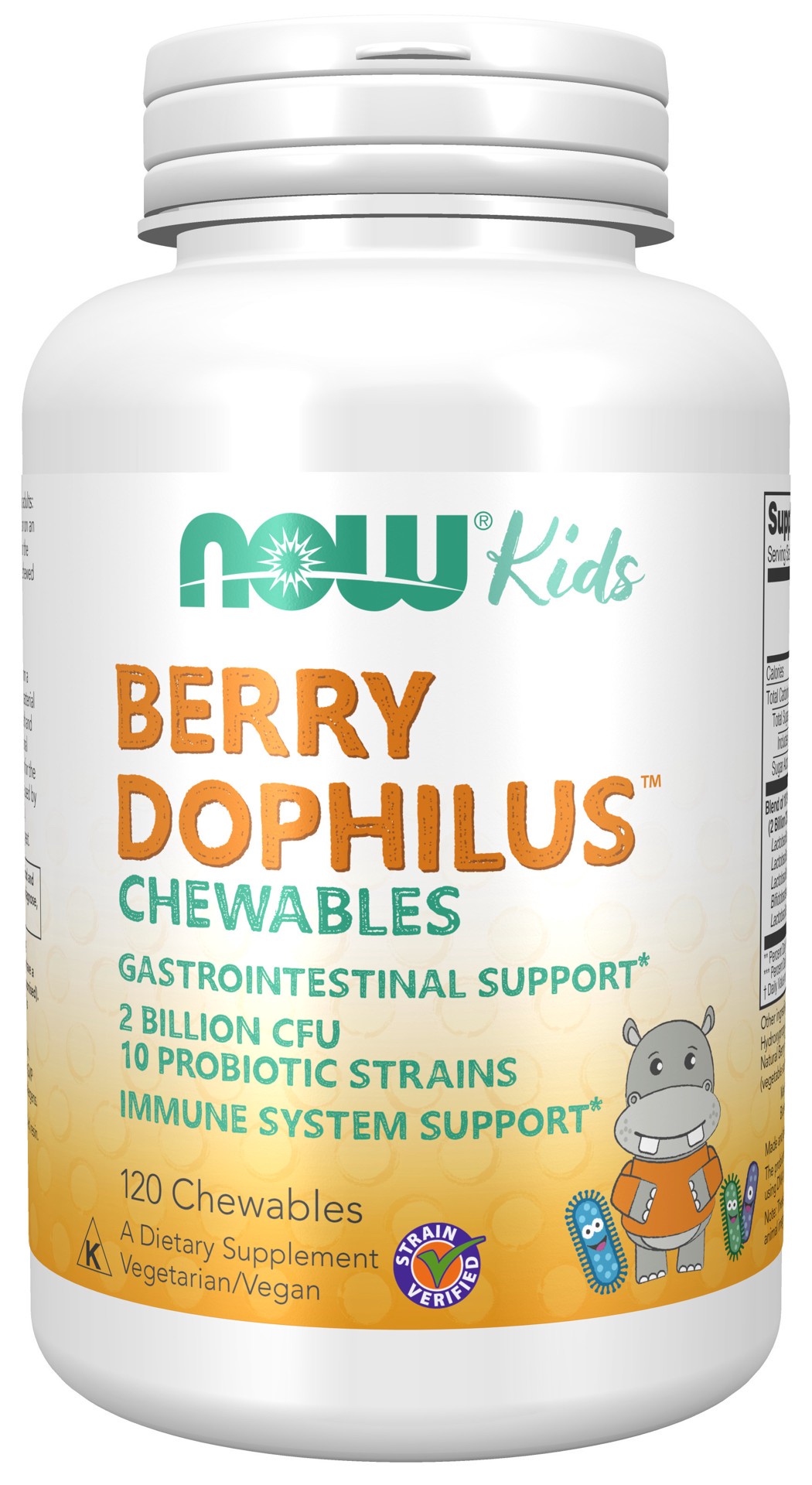 slide 1 of 4, NOW Kids BerryDophilus™ Kids - 120 Chewables, 120 ct
