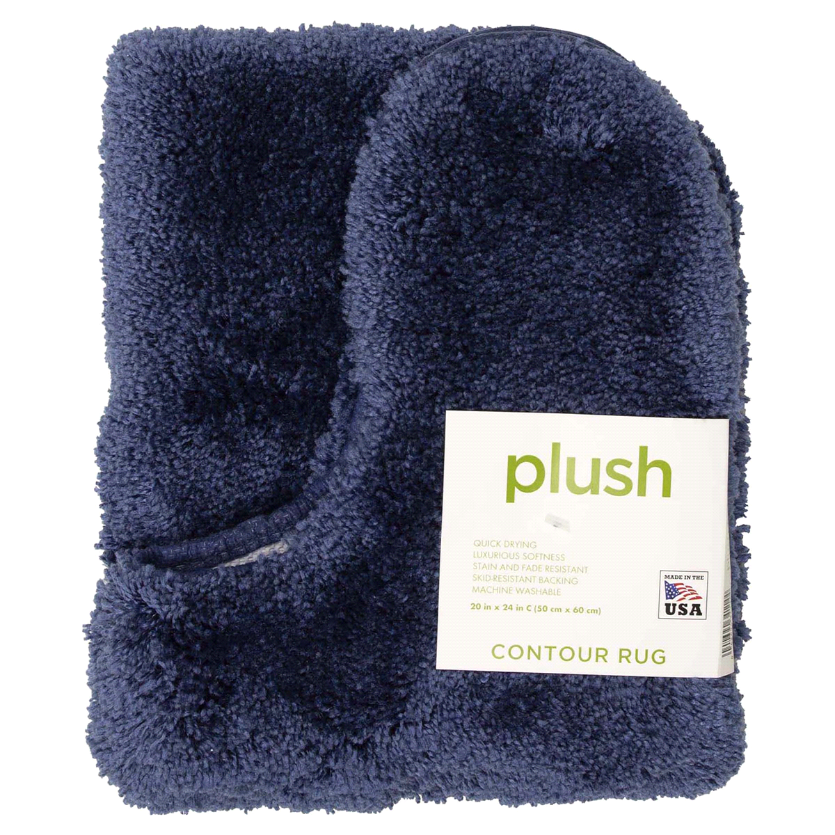 slide 4 of 5, Mohawk Plush Contour Bath Rug, Denim, 20 in x 24 in