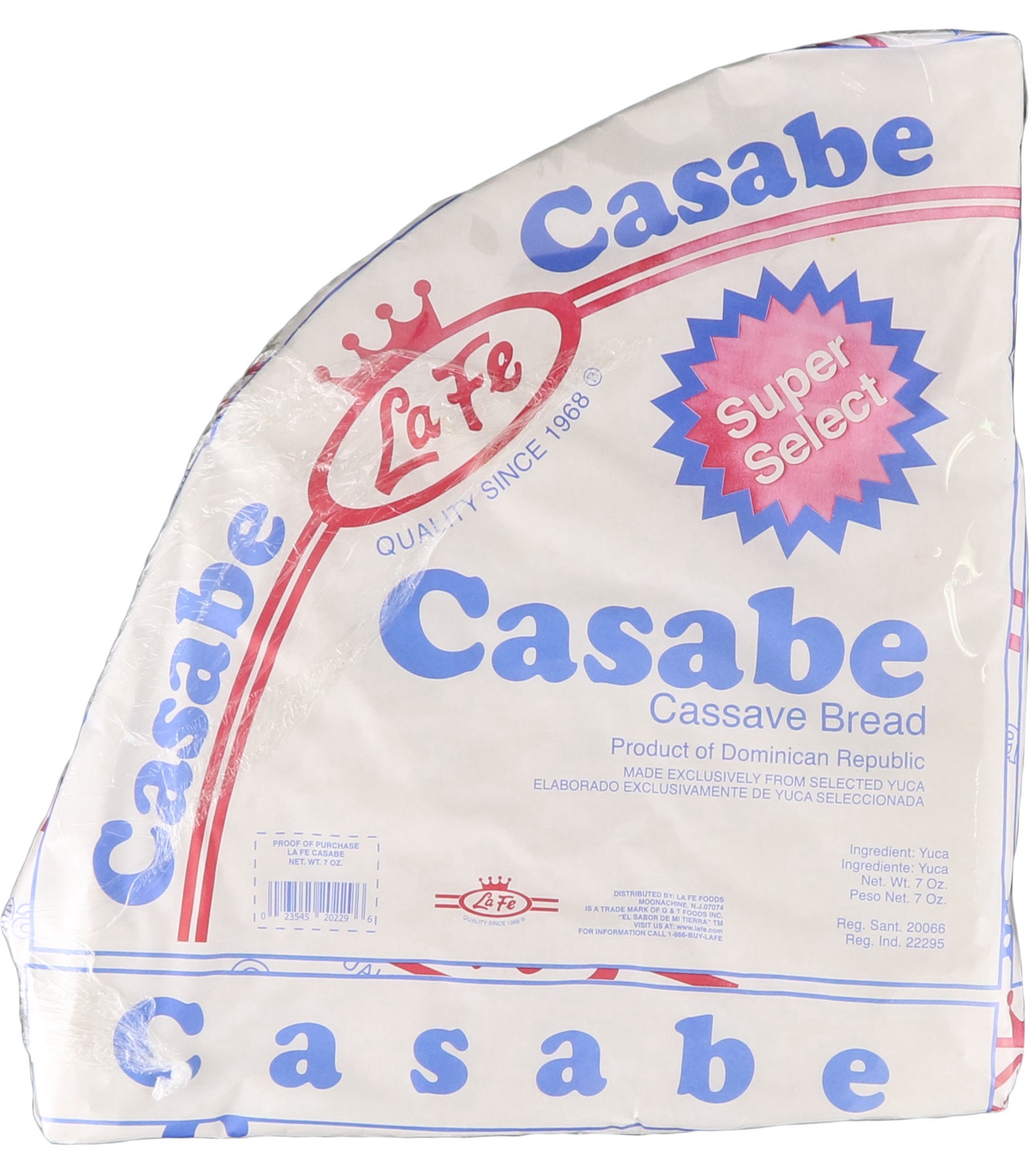slide 1 of 1, La Fe Casabe, 7 oz