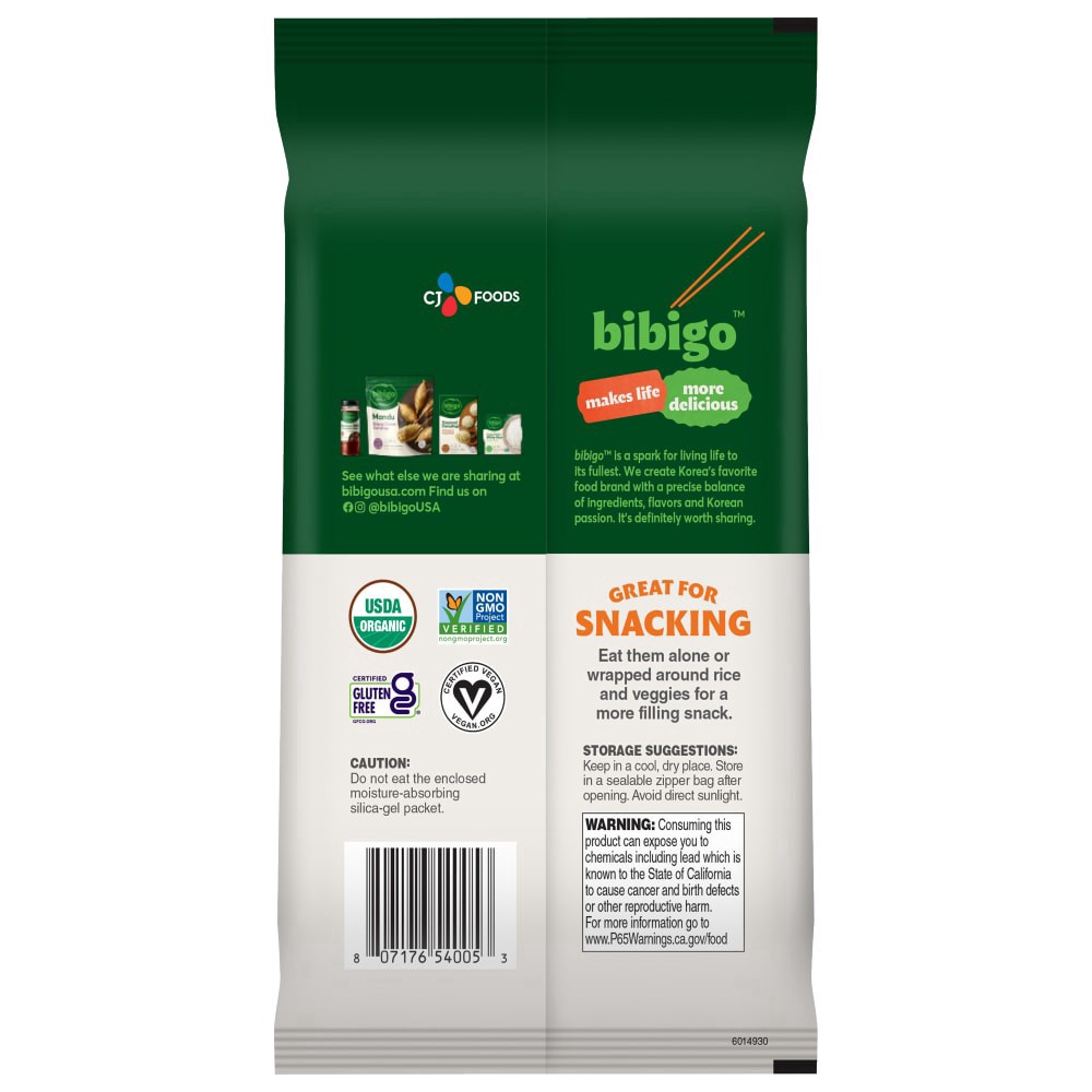 slide 3 of 4, Bibigo Sea Salt Flavor Seaweed Snack 0.35 oz, 0.35 oz