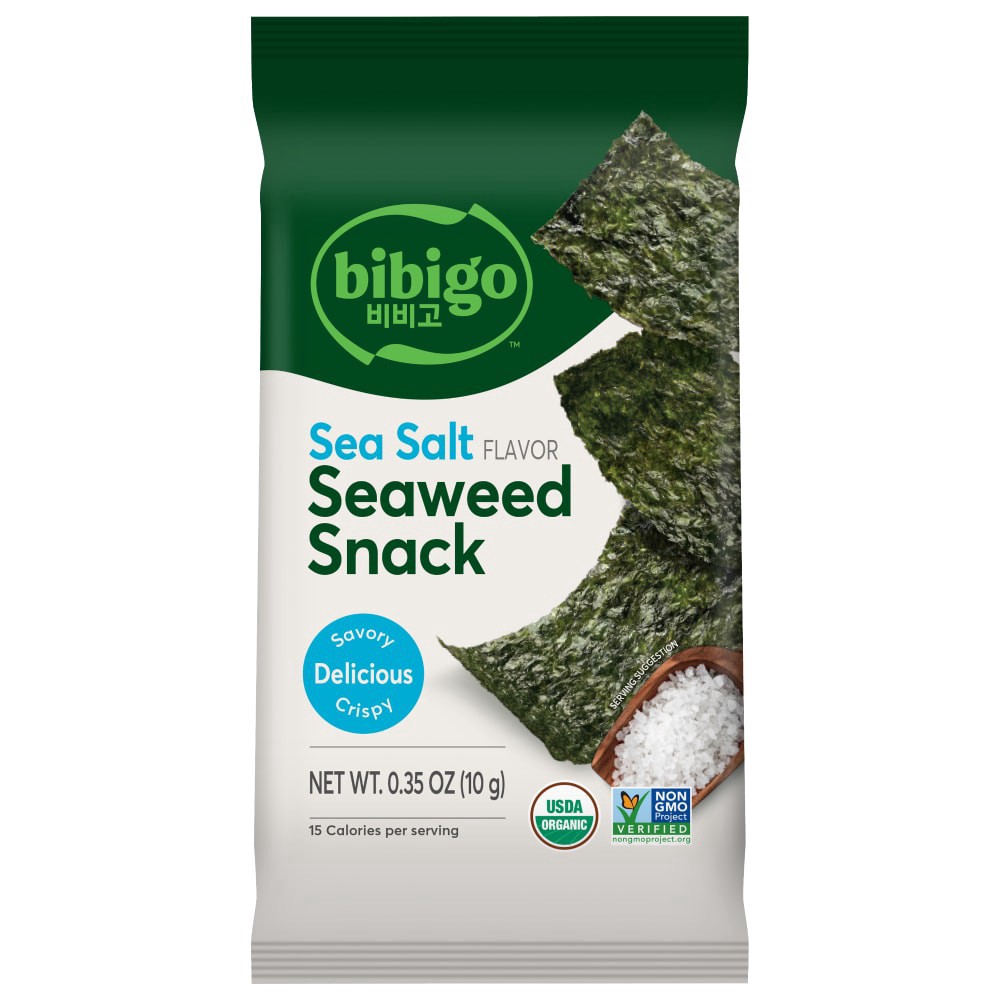 slide 1 of 4, Bibigo Sea Salt Flavor Seaweed Snack 0.35 oz, 0.35 oz