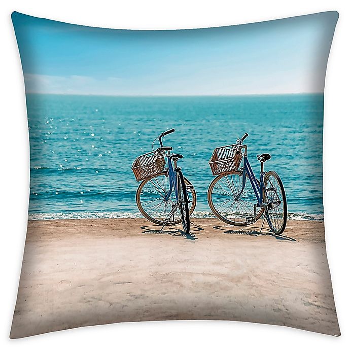 slide 1 of 1, Destination Summer Beach Bikes Square Indoor/Outdoor Throw Pillow, 1 ct