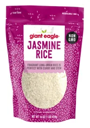 Giant Eagle Jasmine Rice, Resealable Bag