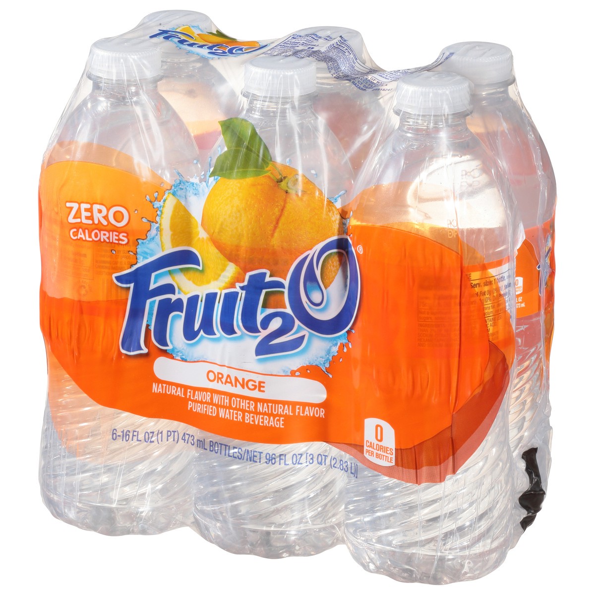 slide 2 of 10, Fruit2O Orange Purified Water Beverage, 6 ct; 16 fl oz