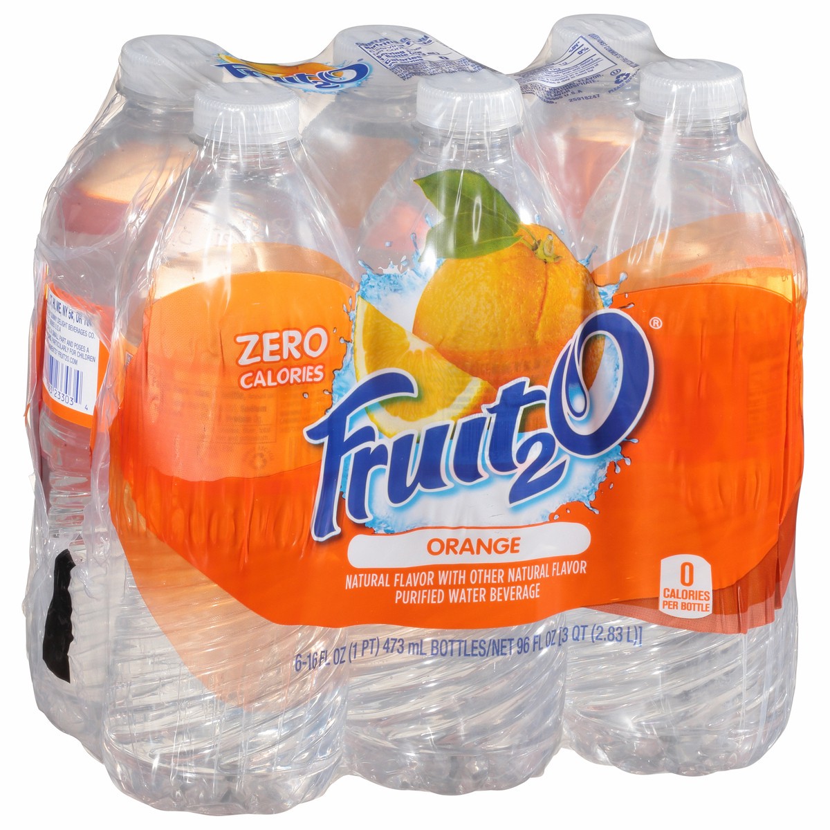 slide 10 of 10, Fruit2O Orange Purified Water Beverage, 6 ct; 16 fl oz