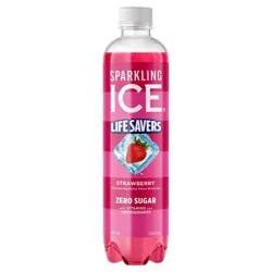 Sparkling Ice Lifesavers Strawberry Sparkling Water Bottle, 17 fl oz