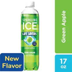 Sparkling Ice Lifesavers Green Apple 17 fl oz Bottle
