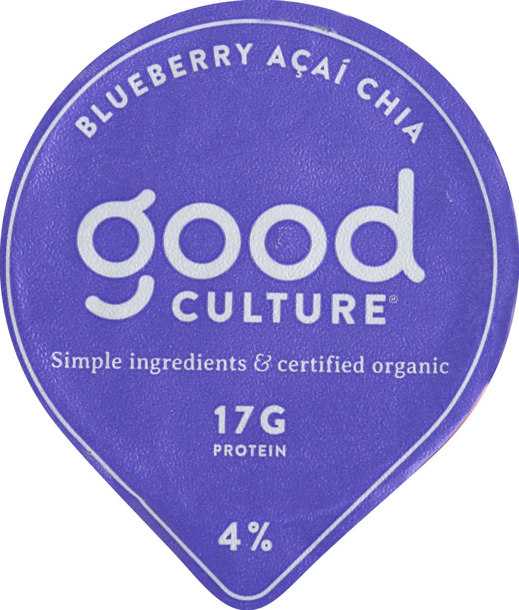 slide 5 of 6, good culture 4% Milkfat Organic Blueberry Acai Chia Cottage Cheese 5 oz, 5 oz