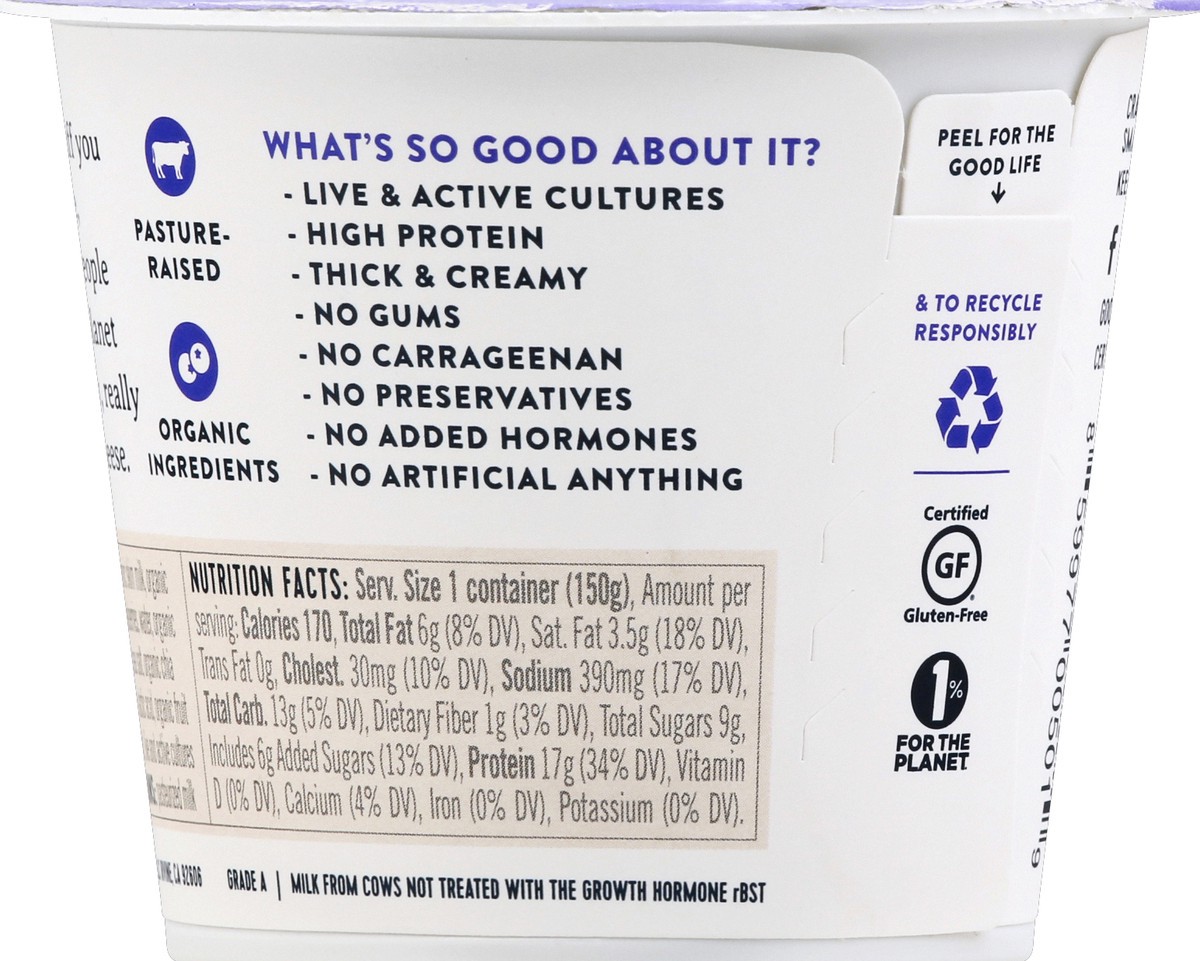 slide 2 of 6, good culture 4% Milkfat Organic Blueberry Acai Chia Cottage Cheese 5 oz, 5 oz