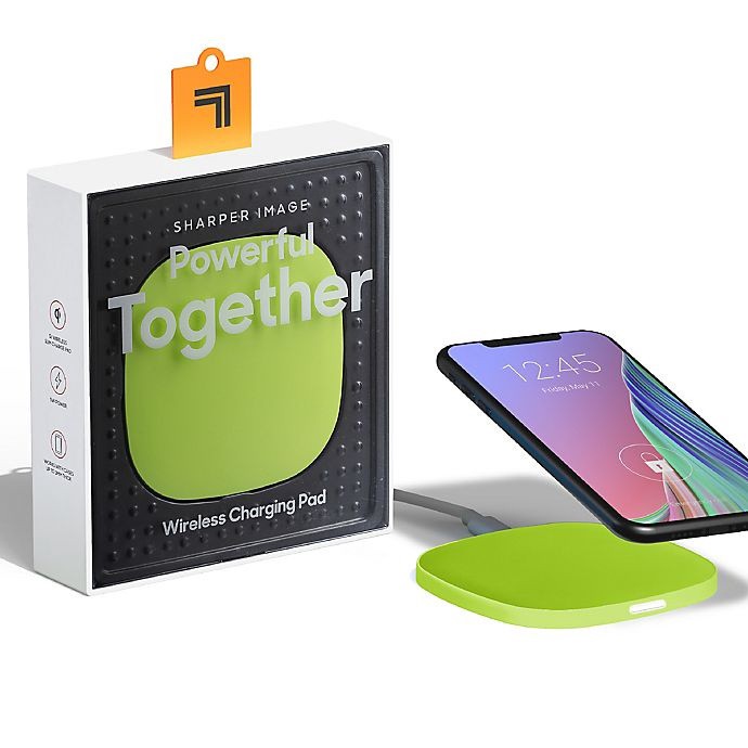 slide 1 of 10, Sharper Image Wireless Charging Pad - Neon Green, 1 ct