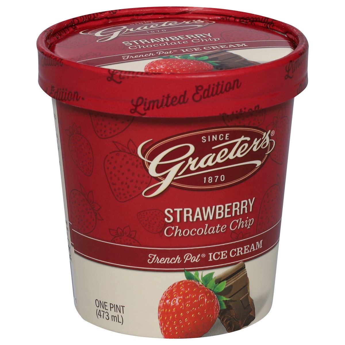 slide 2 of 9, Graeter's French Pot Strawberry Chocolate Chip Ice Cream 1 pt, 1 pint