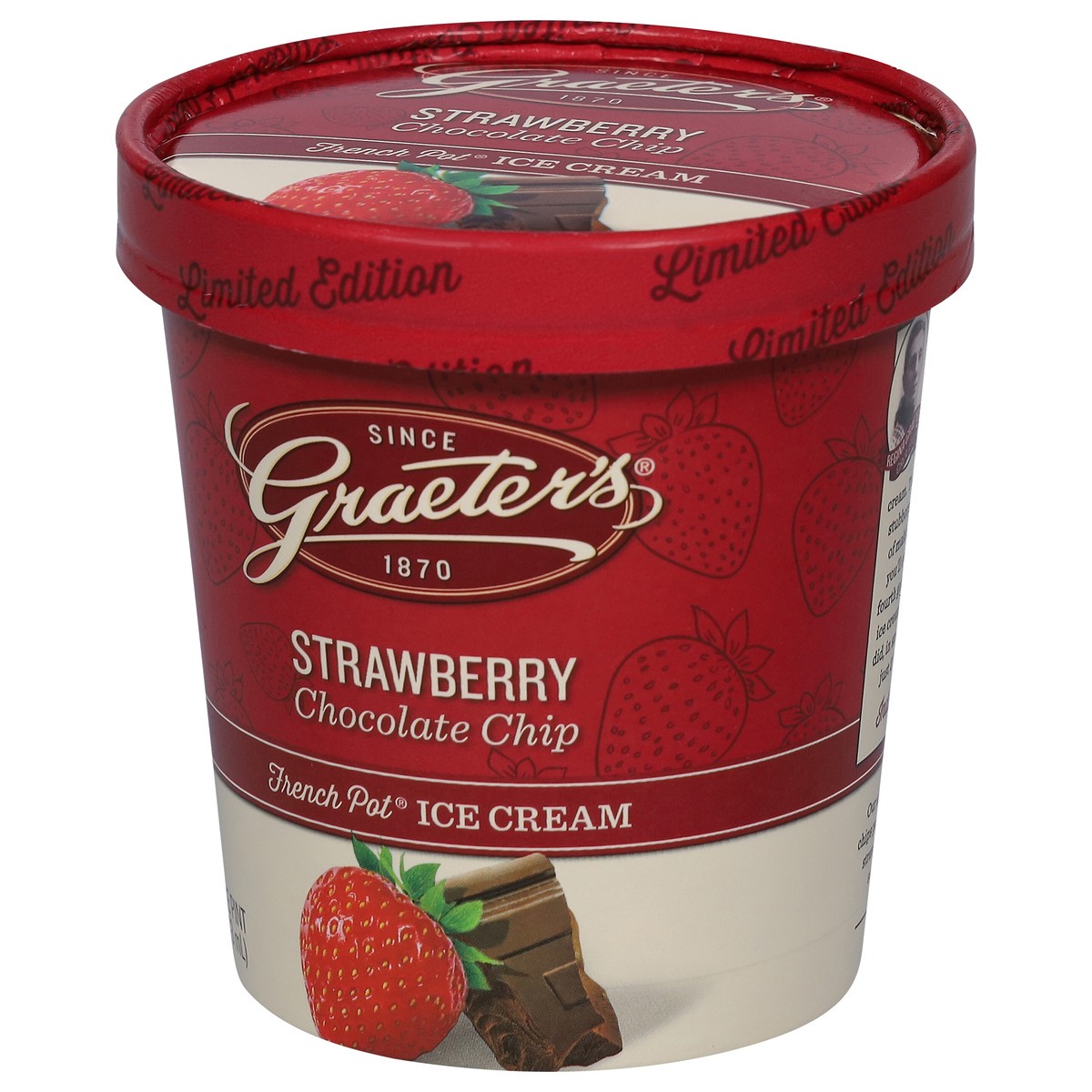 slide 3 of 9, Graeter's French Pot Strawberry Chocolate Chip Ice Cream 1 pt, 1 pint