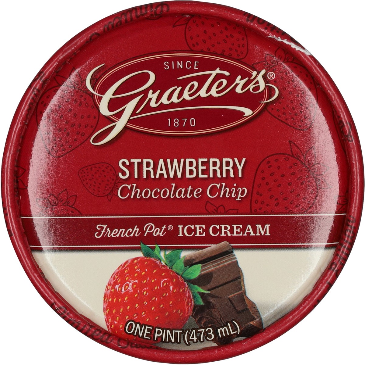 slide 5 of 9, Graeter's French Pot Strawberry Chocolate Chip Ice Cream 1 pt, 1 pint