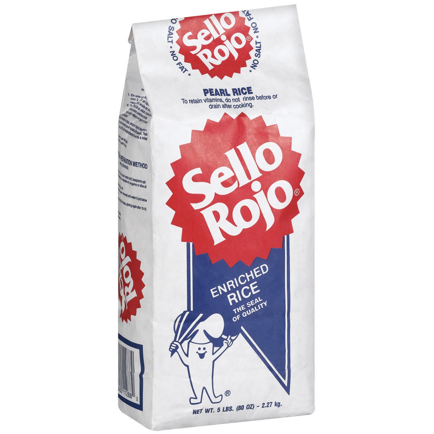 slide 1 of 1, Sello Rojo Rice - Pearl Enriched, 5 lb