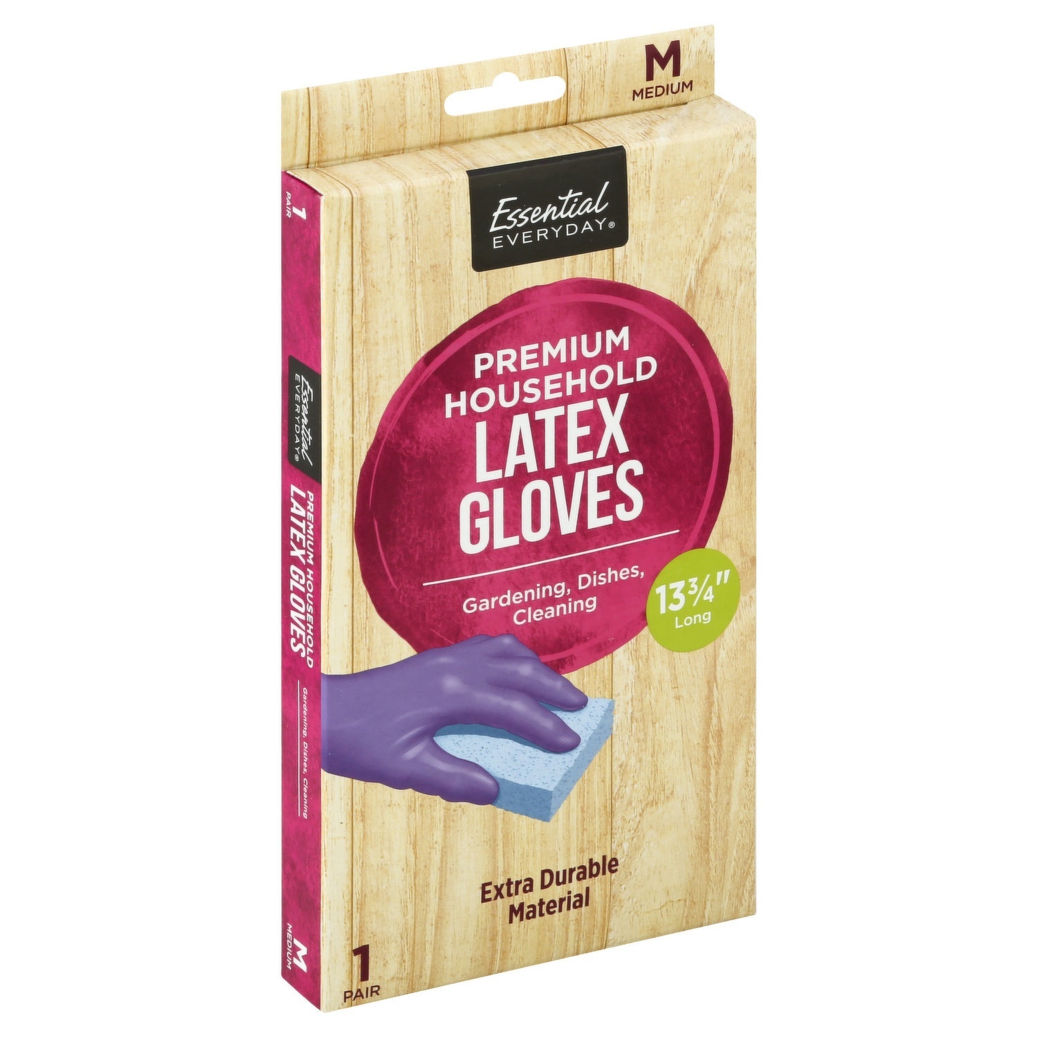 slide 1 of 1, Essential Everyday Medium Premium Hshold Glove, 1 ct