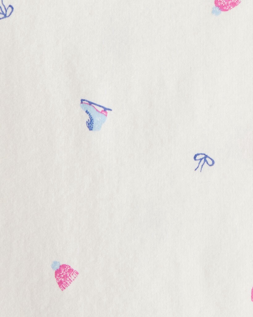 slide 2 of 2, Carter's Carters Toddler Girl Winter Print Long-Sleeve Top - White White 3T, 1 ct