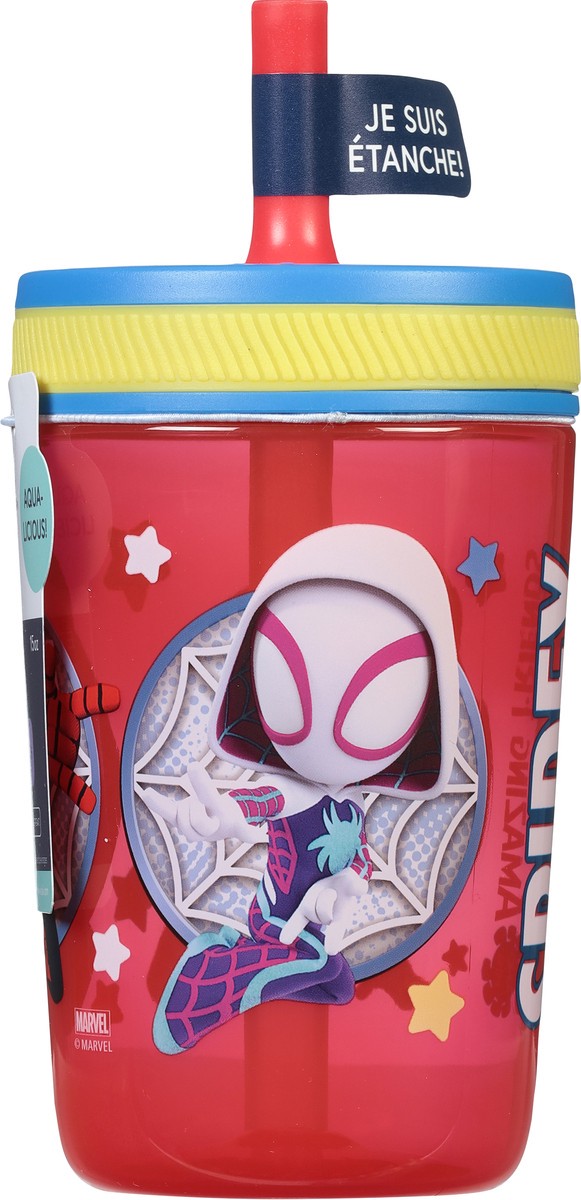 slide 5 of 9, Zak! Designs Kids Plastic Tumbler with Straw - Spider-Man, 1 ct