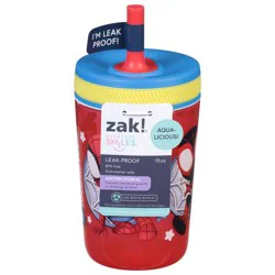 Zak! Designs Kids Plastic Tumbler with Straw - Spider-Man