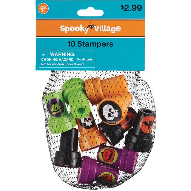 slide 1 of 1, Spooky Village Halloween Stampers, 10 ct