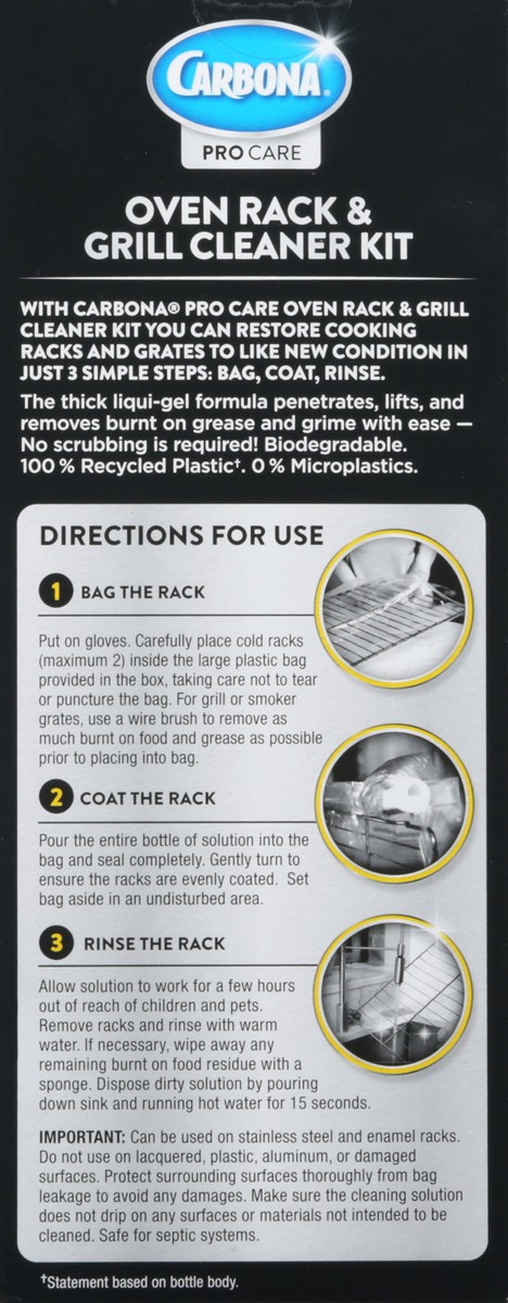 slide 3 of 10, Carbona Pro Care Oven Rack & Grill Cleaner Kit 1 ea, 1 ea