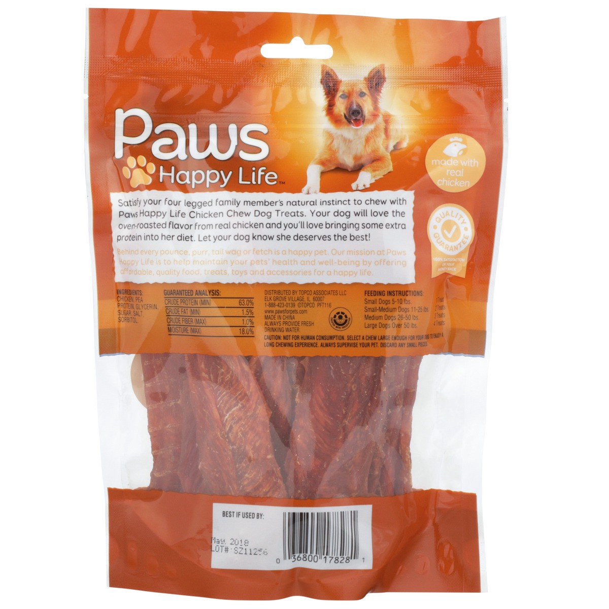 slide 7 of 11, Paws Happy Life Chicken Chew Fillets Dog Treats, 8 oz