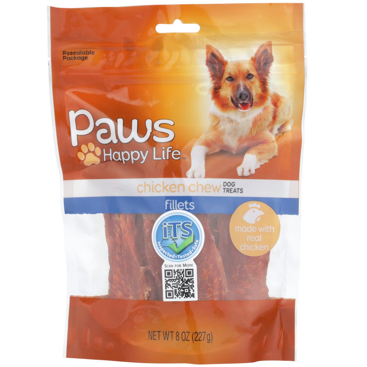 slide 8 of 11, Paws Happy Life Chicken Chew Fillets Dog Treats, 8 oz