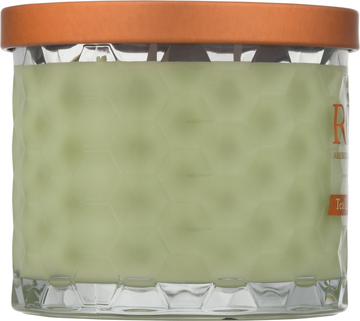 slide 6 of 9, Root Candles Tea Leaf & Honey 3 Wick Honeycomb Candle, 12 oz